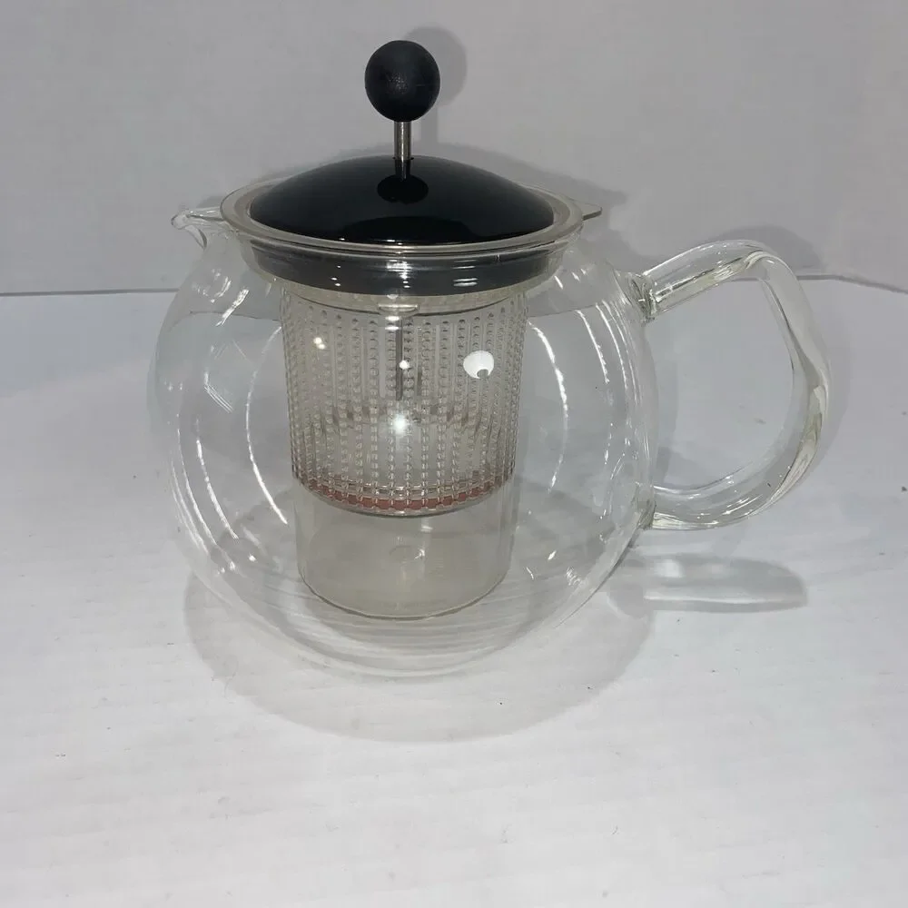Bodum Glass Teapot Made in Switzerland Large Plastic Tea Press Clean